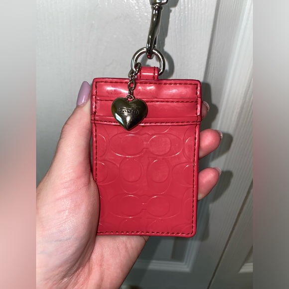 Coach Pink ID Lanyard - Picture 2 of 4